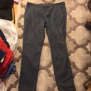 Slim fitted dark gray dress pants